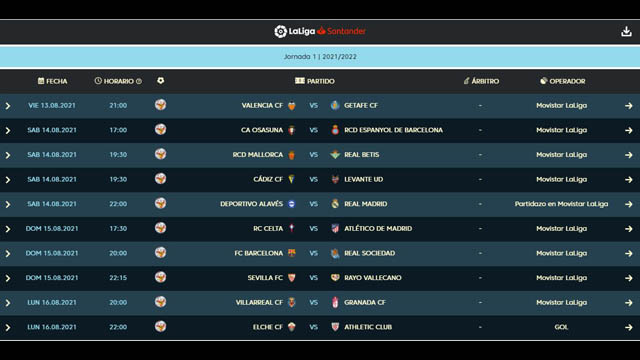 LaLiga Santander Jornada 1 | 2021/2022