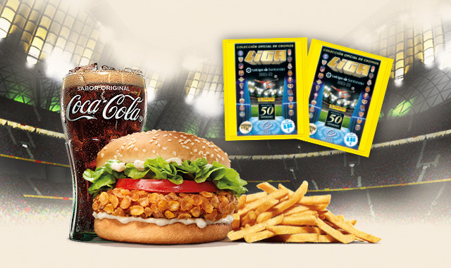 LaLiga | Burger King - Menú ¡2 sobres de cromos GRATIS con tu menú!